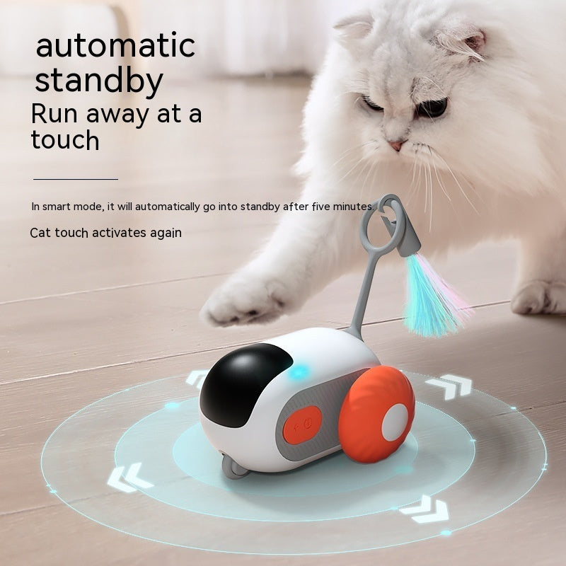 Coche interactivo para gatos con control remoto, carga USB, persecución automática, movimiento propio, control remoto inteligente, juguete interactivo para gatos, productos para mascotas