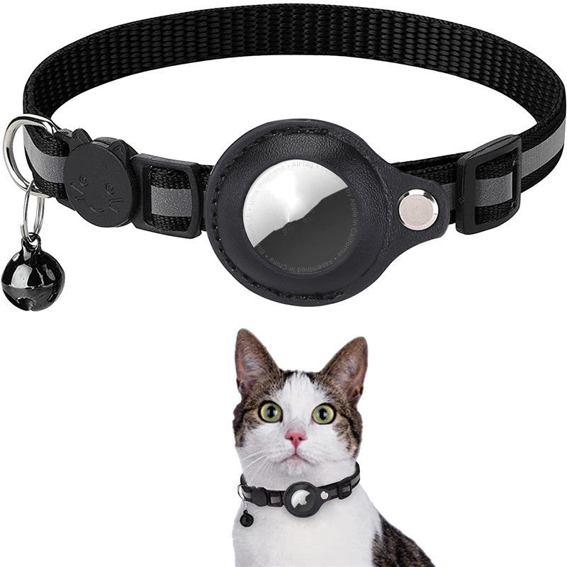 Collar reflectante impermeable con funda protectora para Airtag, ideal para gatos, perros, gatitos y cachorros. Collar de nailon.