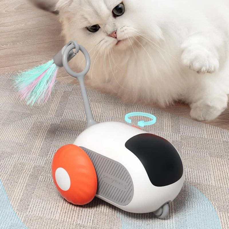 Coche interactivo para gatos con control remoto, carga USB, persecución automática, movimiento propio, control remoto inteligente, juguete interactivo para gatos, productos para mascotas