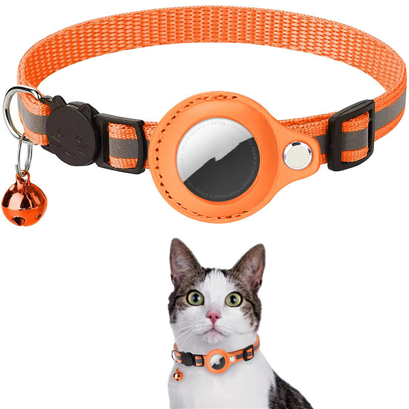 Collar reflectante impermeable con funda protectora para Airtag, ideal para gatos, perros, gatitos y cachorros. Collar de nailon.