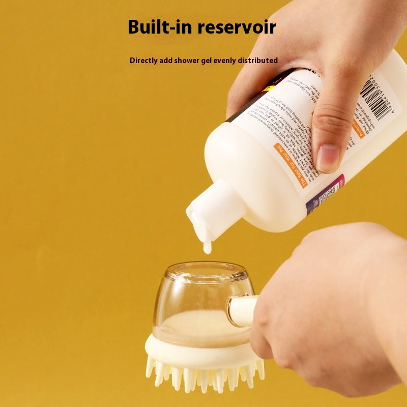 Cepillo de baño 3 en 1 para perros y gatos, masajeador de ducha, peine depilatorio y espumante, cepillo de belleza antiencrespamiento, productos para mascotas.