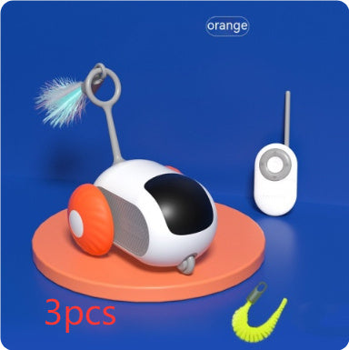 Coche interactivo para gatos con control remoto, carga USB, persecución automática, movimiento propio, control remoto inteligente, juguete interactivo para gatos, productos para mascotas