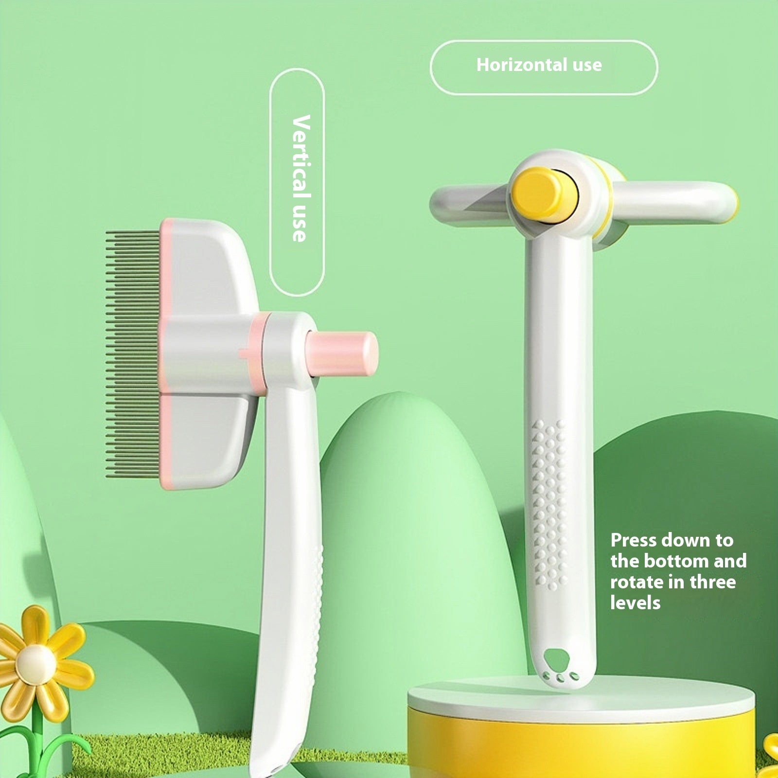 Cepillo para gatos con nudos, elimina el pelo suelto, cepillo mágico para pelo largo, peine autolimpiante para perros y gatos, artículos de aseo, cepillo antipulgas, productos para mascotas