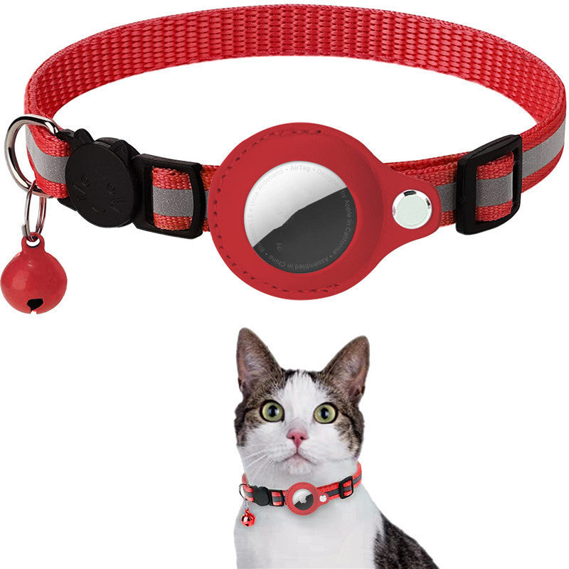 Collar reflectante impermeable con funda protectora para Airtag, ideal para gatos, perros, gatitos y cachorros. Collar de nailon.