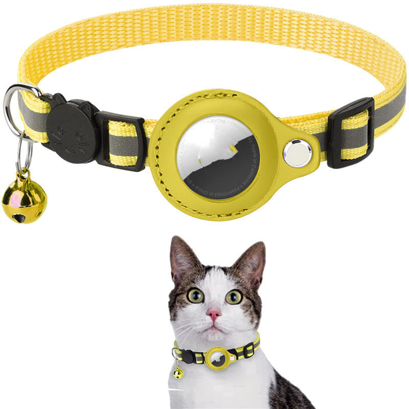 Collar reflectante impermeable con funda protectora para Airtag, ideal para gatos, perros, gatitos y cachorros. Collar de nailon.