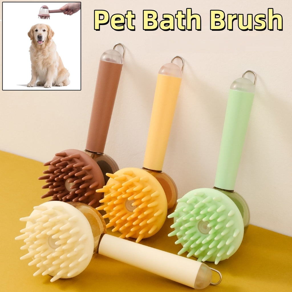 Cepillo de baño 3 en 1 para perros y gatos, masajeador de ducha, peine depilatorio y espumante, cepillo de belleza antiencrespamiento, productos para mascotas.