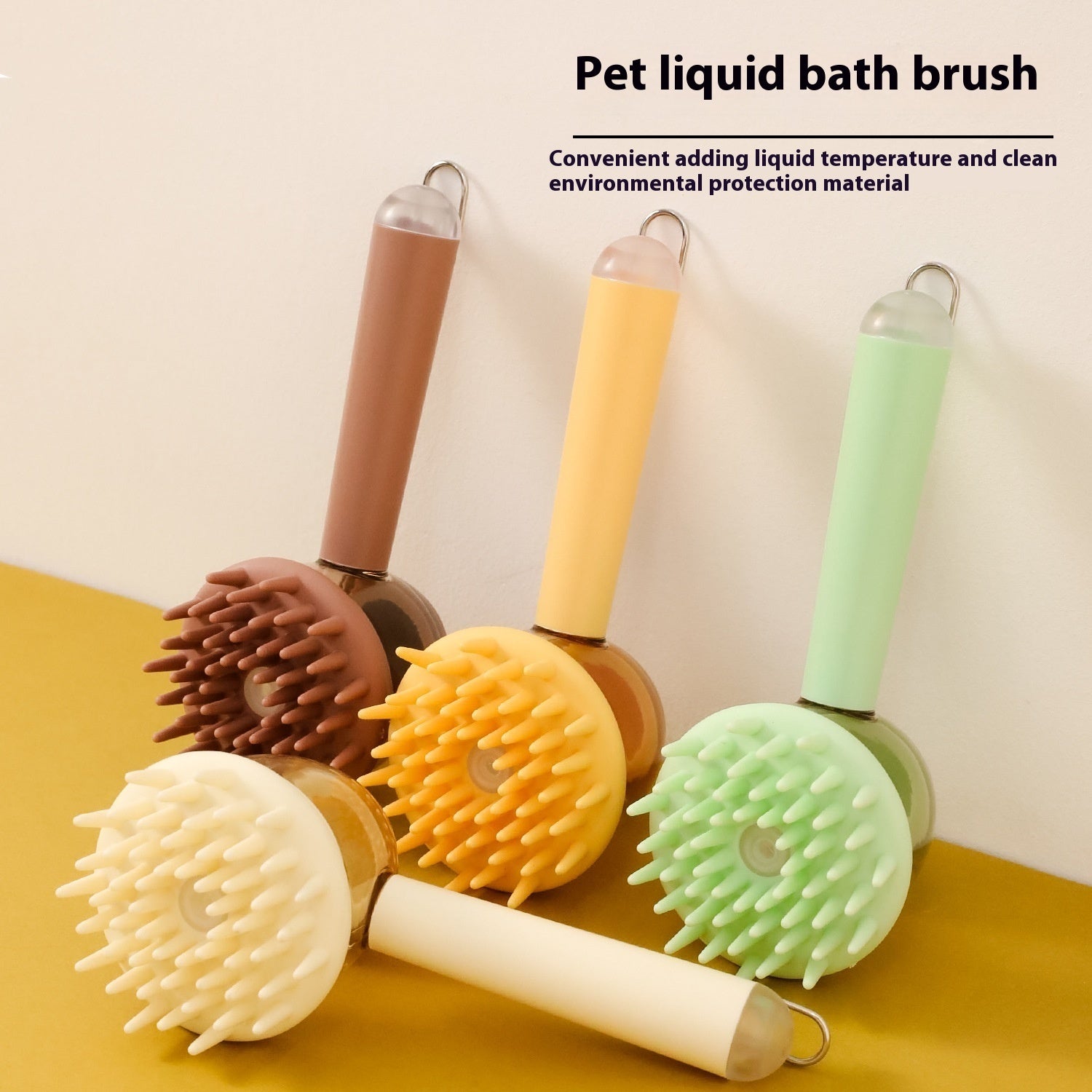 Cepillo de baño 3 en 1 para perros y gatos, masajeador de ducha, peine depilatorio y espumante, cepillo de belleza antiencrespamiento, productos para mascotas.