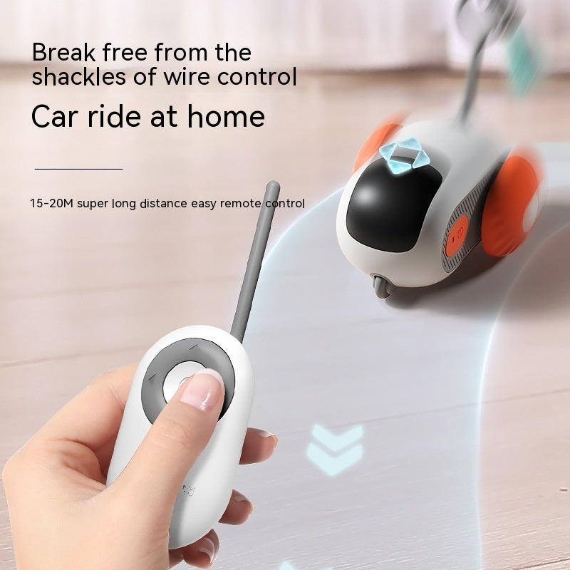 Coche interactivo para gatos con control remoto, carga USB, persecución automática, movimiento propio, control remoto inteligente, juguete interactivo para gatos, productos para mascotas